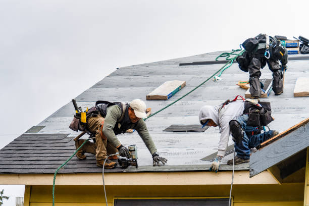 Professional Gutter Installation technician working in Mitchell, IL